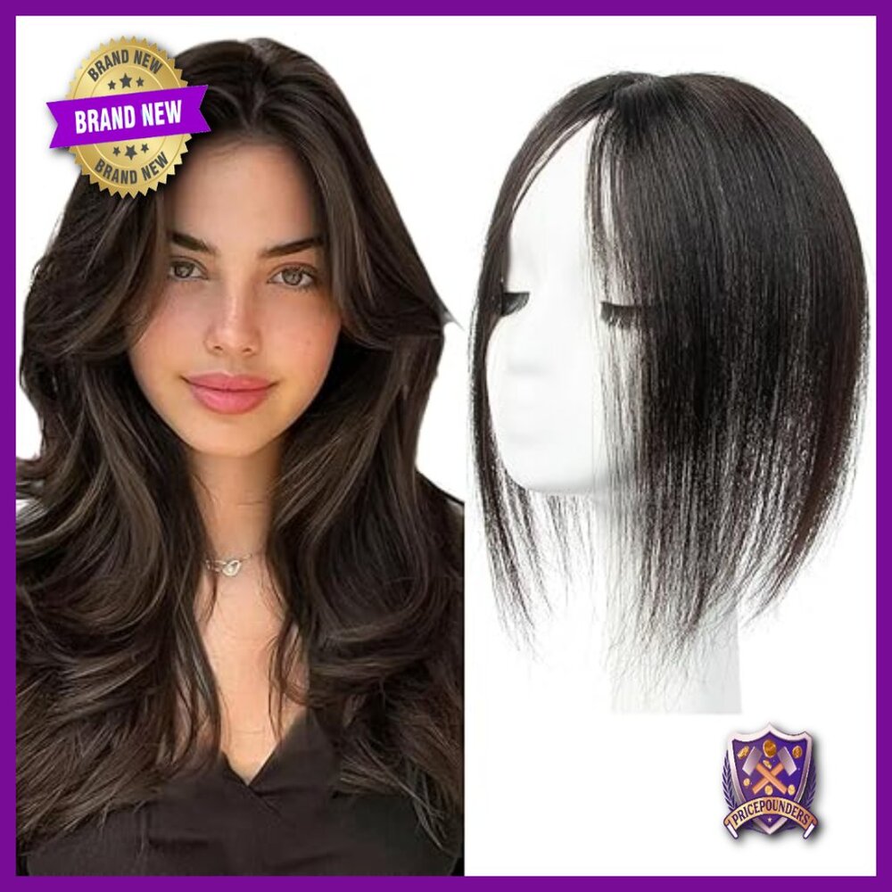 14 Inch Human Hair Topper Clip In Lightweight Secure Hold Thinning Hair